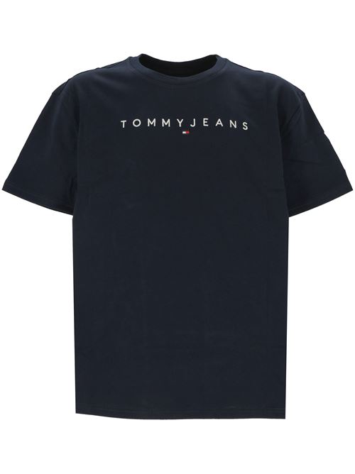 Regular men's T-shirt with linear embroidery TOMMY HILFIGER | DM0DM17993C1G